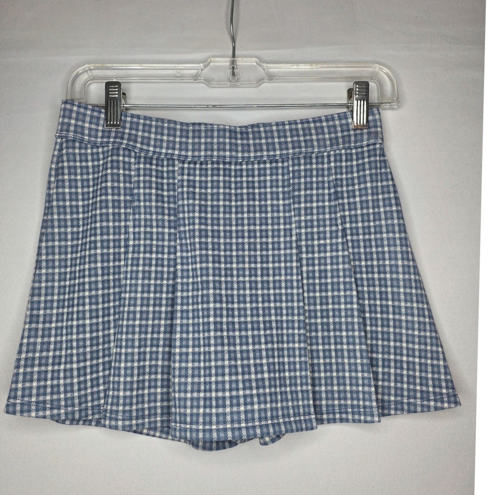 abercrombie‎ kids plaid skort 13/14 NWT Blue/Gray back to school